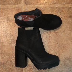 Black Chunky H&M heels booties